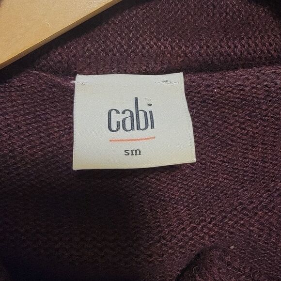 CAbi Port Fringe Wrap Eggplant Wrap Sweater #3002 - Picture 3 of 4
